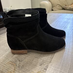 Ugg Koolaburra Boots Womens Lorelei Slouchy Ankle Bootie Suede Black Size 6